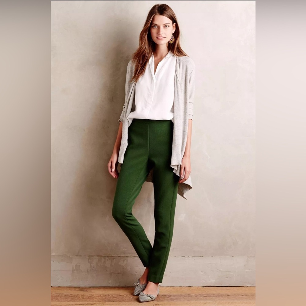 NWOT Cartonnier Anthropologie Green Trouser Pant